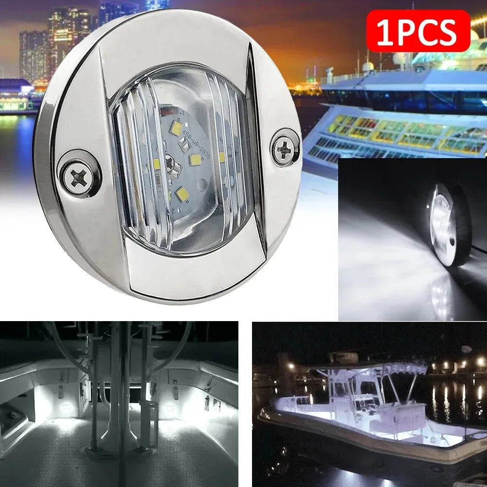 Waterproof Marine LED Deck Lights - Blue &amp; White | 1-4pcs