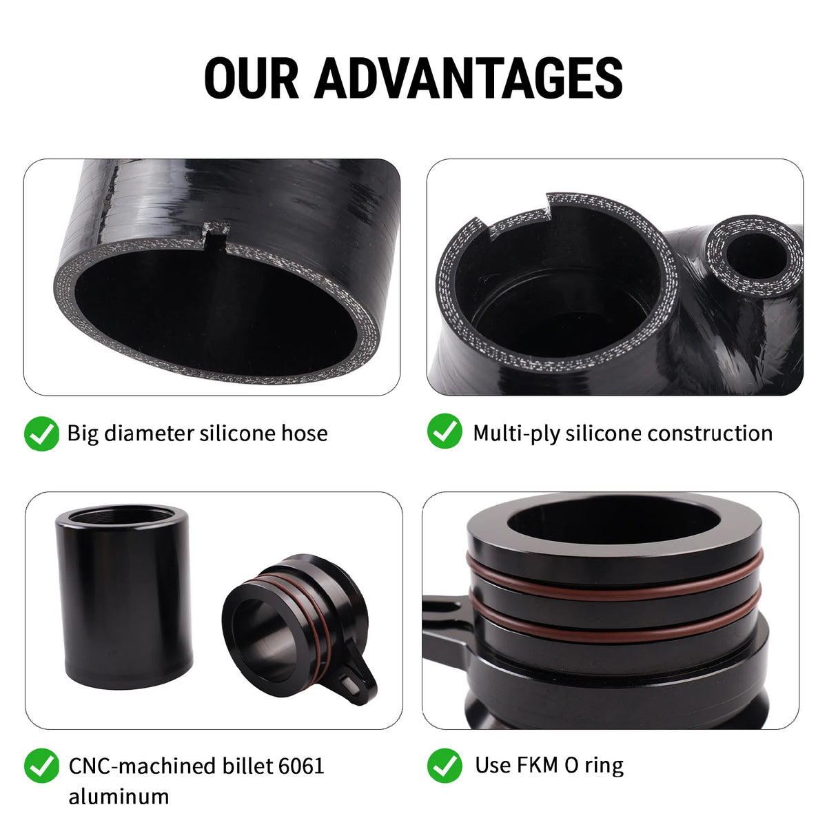 Black Inlet Pipe for BMW N20/N26 2.0T 125i 228i 320i 328i 520i 528i by InterCyprus Trading Ltd