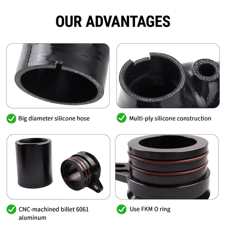 Black Inlet Pipe for BMW N20/N26 2.0T 125i 228i 320i 328i 520i 528i by InterCyprus Trading Ltd