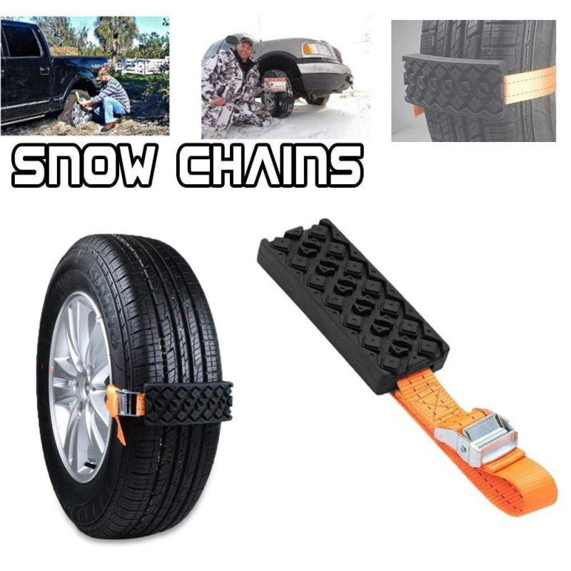 Snow Mud Ice Tire Chain Straps &ndash; Non Slip PU Anti Skid