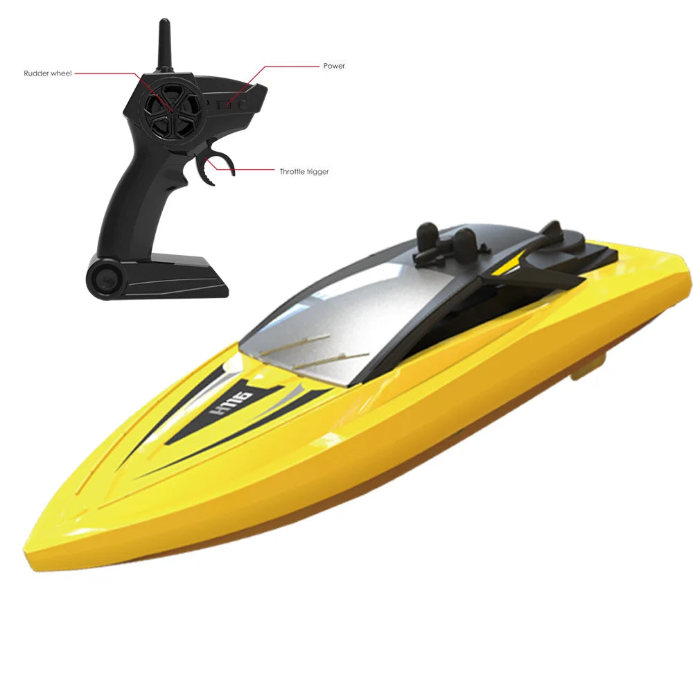 H116 2.4GHz RC Boat &ndash; Waterproof High Speed RC Boat H116-Yellow