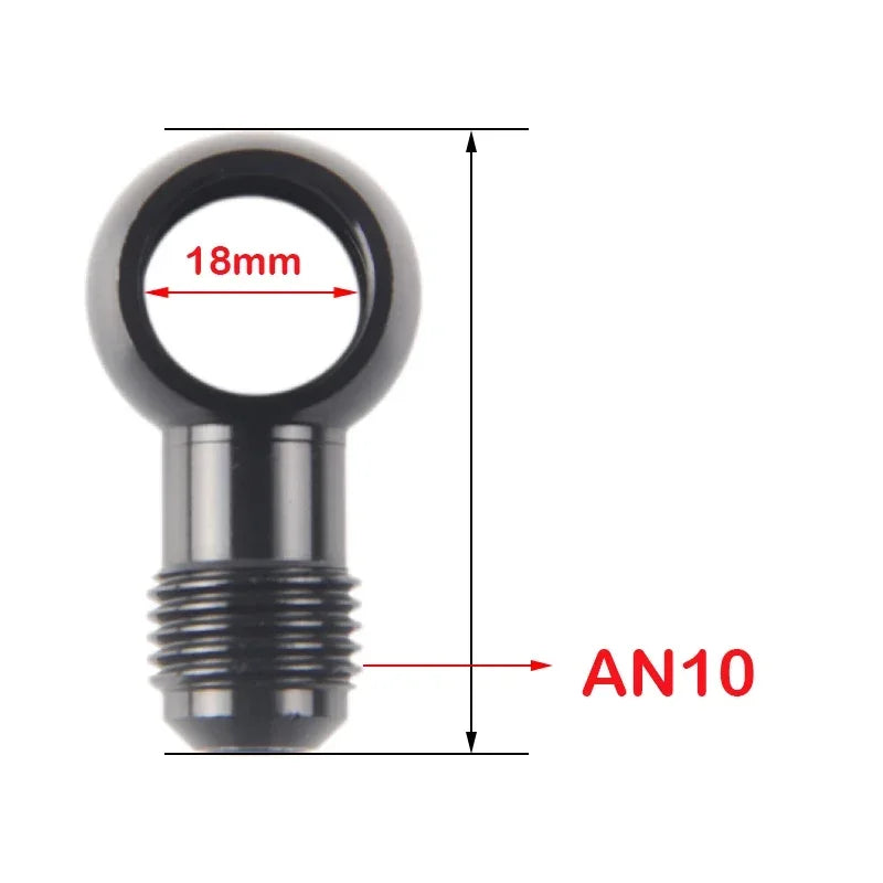 Aluminum Brake Banjo Fitting With AN3 AN4 AN6 AN8 AN10 Adapter Bolt by InterCyprus Trading Ltd
