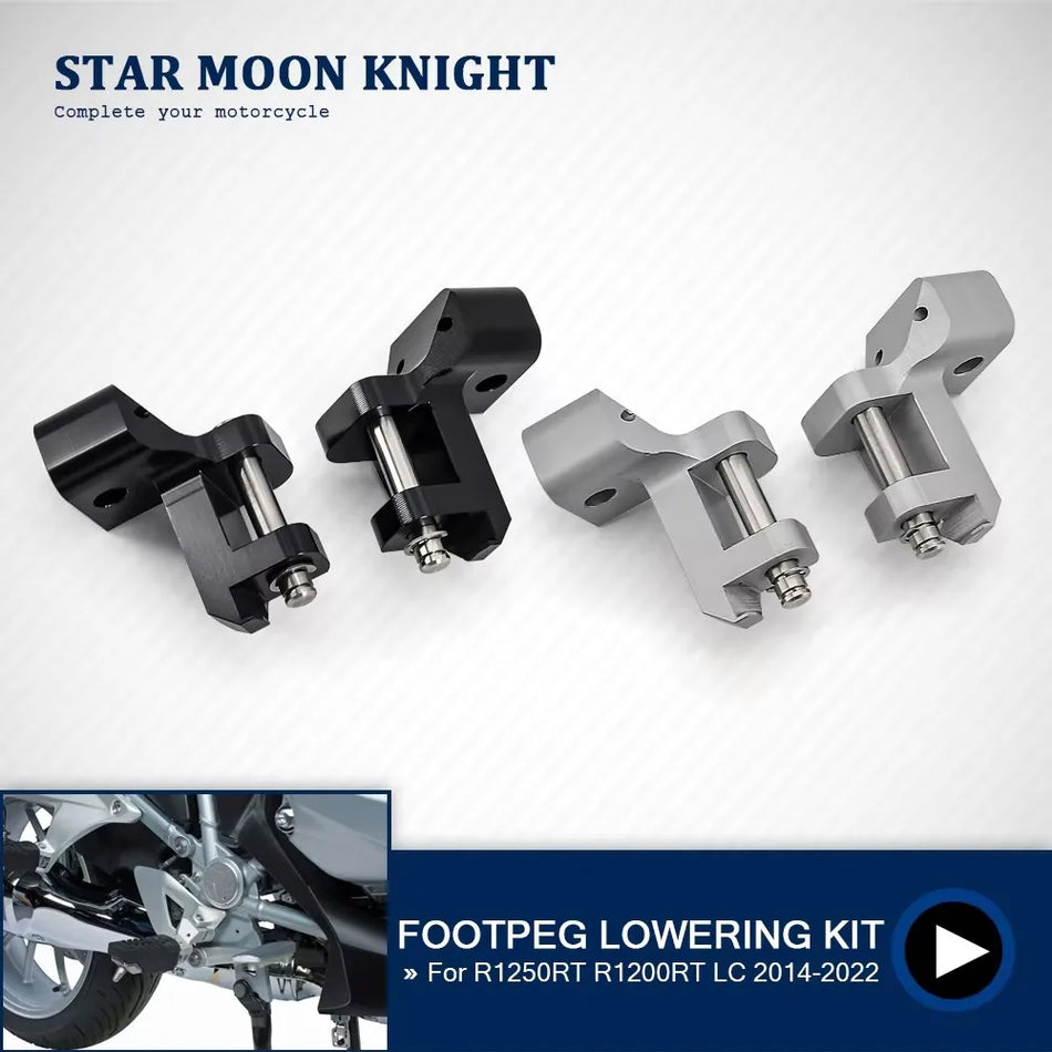 Kit de Rebaixamento do Apoio de Pé BMW R1200RT, Reposicionamento do Descanso do Condutor, Liga de Alumínio, para 2009-2013