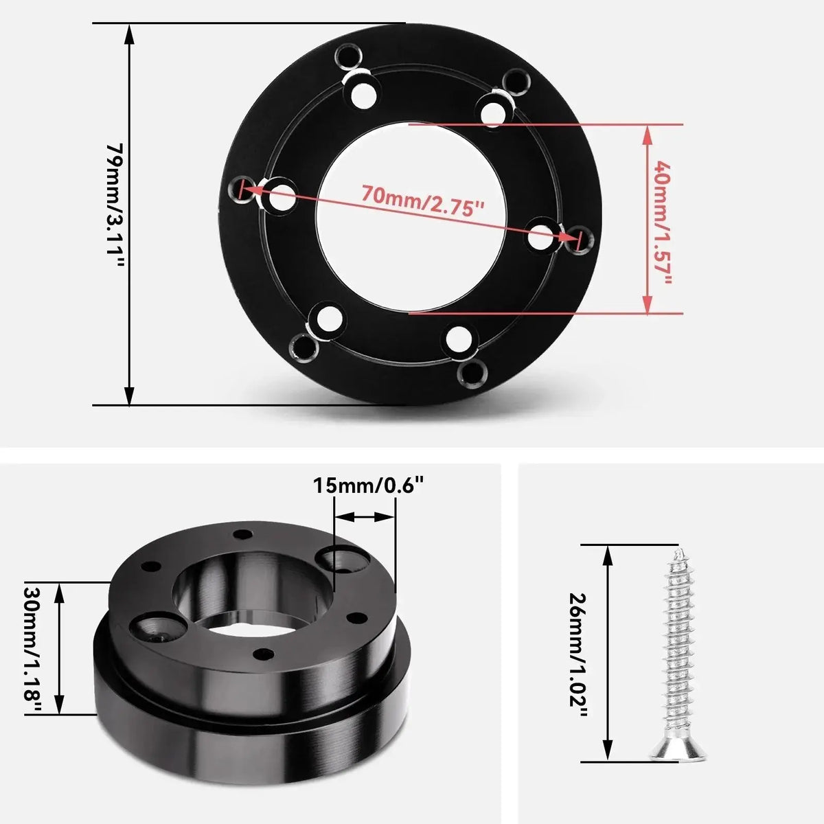 Universal 13/14inch game Steering Wheel Adapter Plate 70mm Racing PCD game Modification For Logitech G29 G920 G923 by InterCyprus Trading Ltd