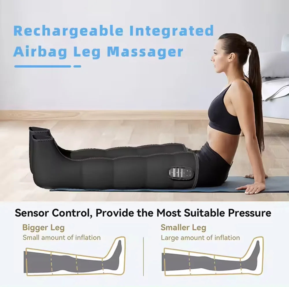 Air Compression Leg Massage Boots &ndash; Rechargeable Battery