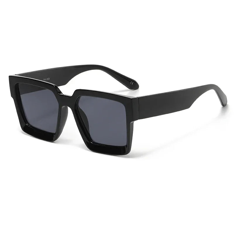 Fahion Vintage Square Sunglasses &ndash; Unisex Retro UV400 Black
