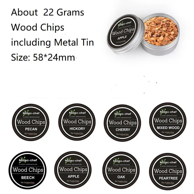 6Aroma Wood Chips With Utensils Smoked Lid - Premium Wood