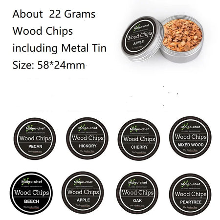 6Aroma Wood Chips With Utensils Smoked Lid - Premium Wood