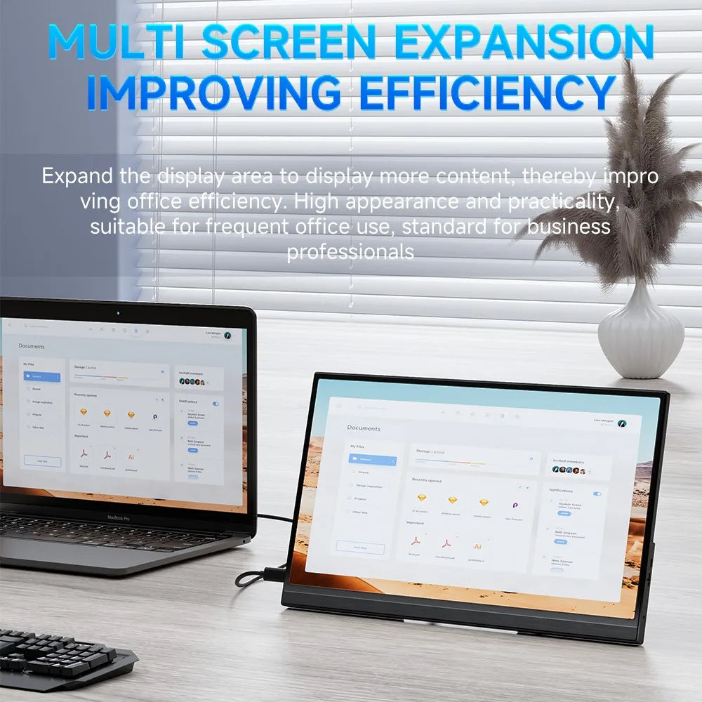 MUCAl 15.6 Inch Portable Monitor &ndash; Full HD 1920x1080 Display