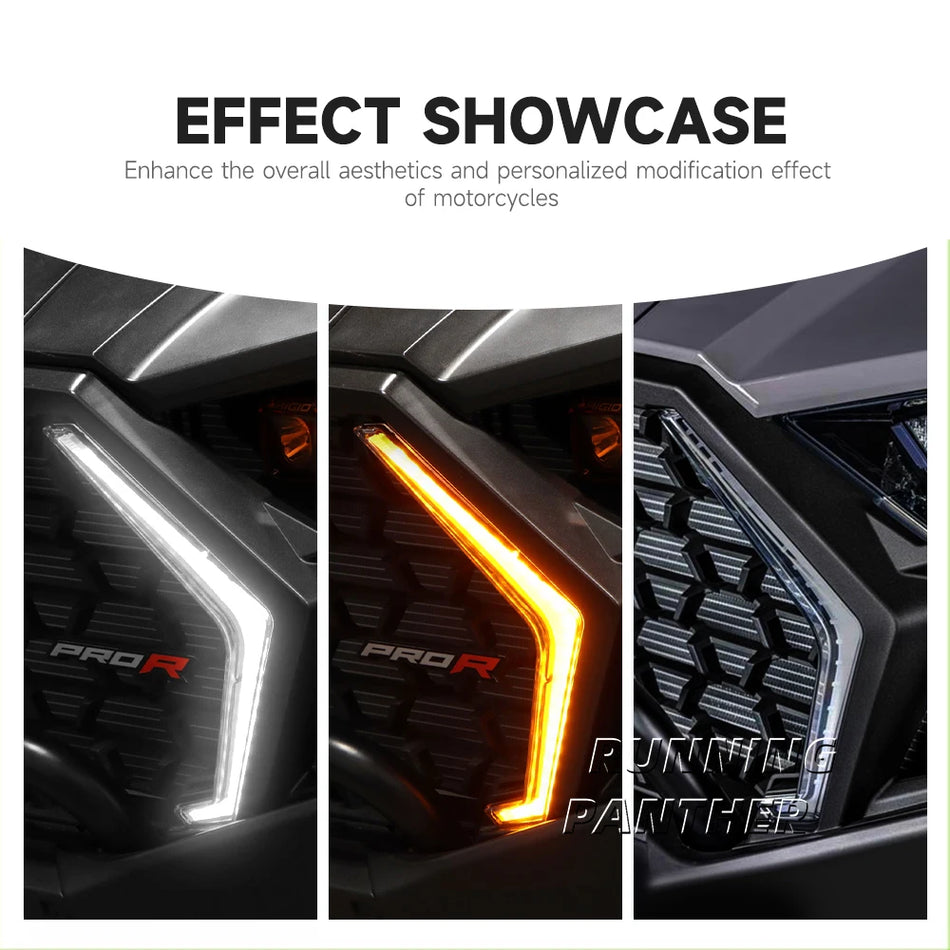 Priekšējie Fangs Akcentu Gaismas LED Pagrieziena Signāla Gaisma Polaris RZR Pro XP XP4 S
