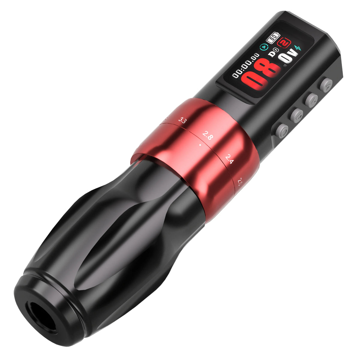 BIGWASP Wireless Tattoo Machine - 2.0-4.2mm Stroke Red