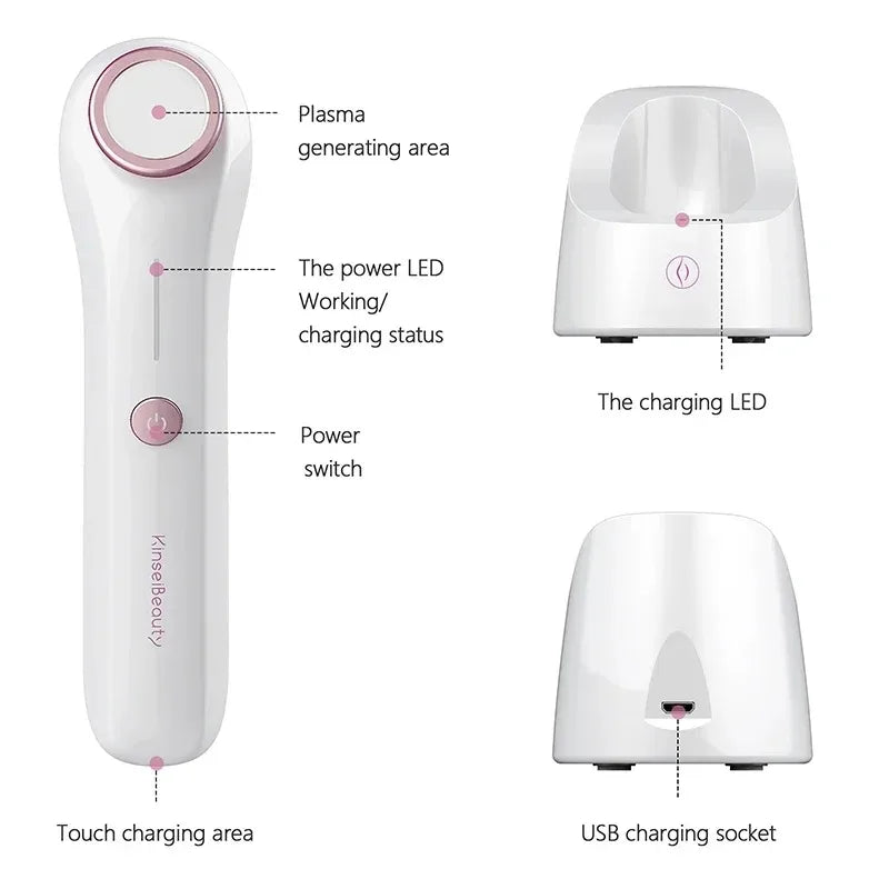 Plasma Facial Massager &ndash; Blue Light Ozone Therapy Device