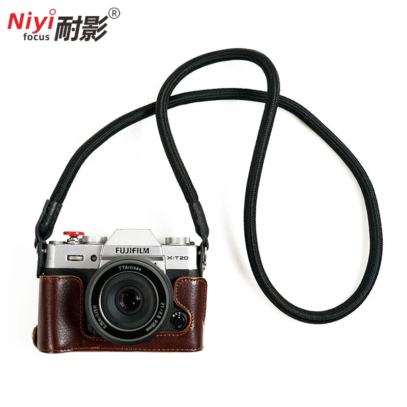 Bright Color DSLR Camera Neck Shoulder Strap for Sony Nikon Canon Fuji Pentax Olympus 23 PURE black