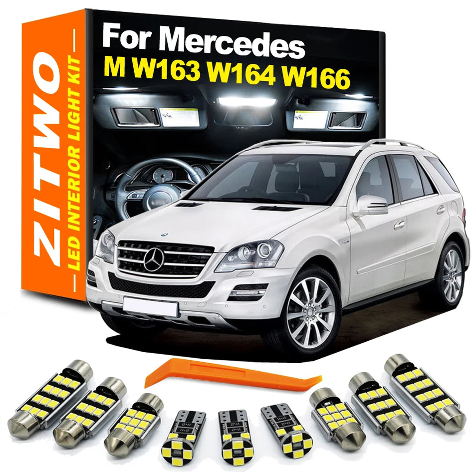 ZITWO Bright LED Interior Light Kit for Mercedes-Benz M-Class W163 W164 W166 - Canbus Error Free
