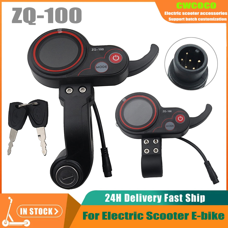 ZQ-100 LCD Display with Locking Instrument for 36V-60V Electric Scooters