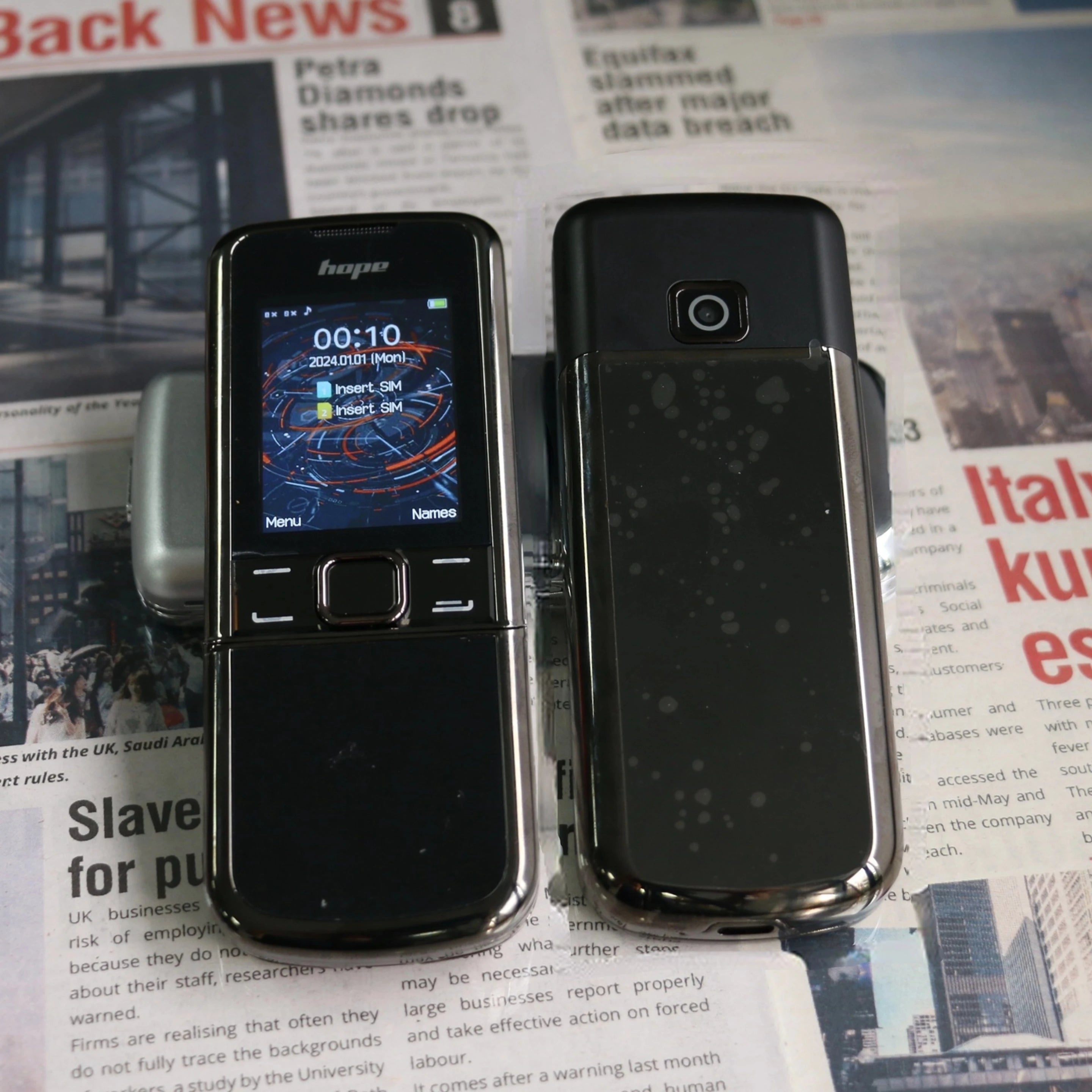 8800 Classic Slider Senior Phone &ndash; Big Button Convenience Black / add 16G TF