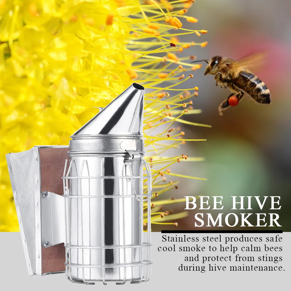 Bee Hive Smoker with Heat Board &ndash; Easy Beekeeping Tool