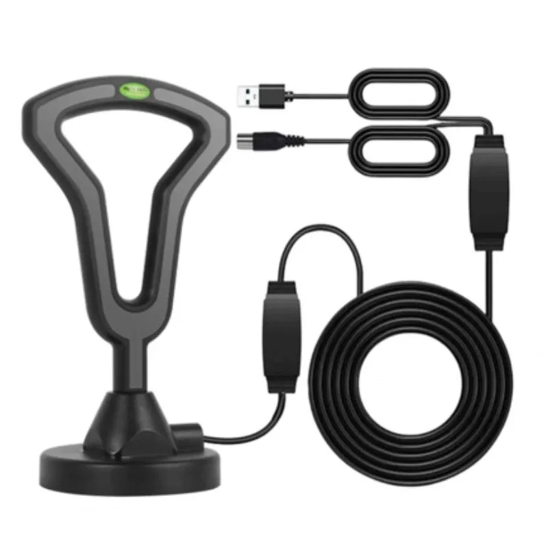 Digital HD TV Antenna &ndash; Strong Magnetic Base Indoor Outdoor black