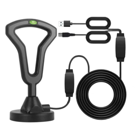 Digital HD TV Antenna &ndash; Strong Magnetic Base Indoor Outdoor black