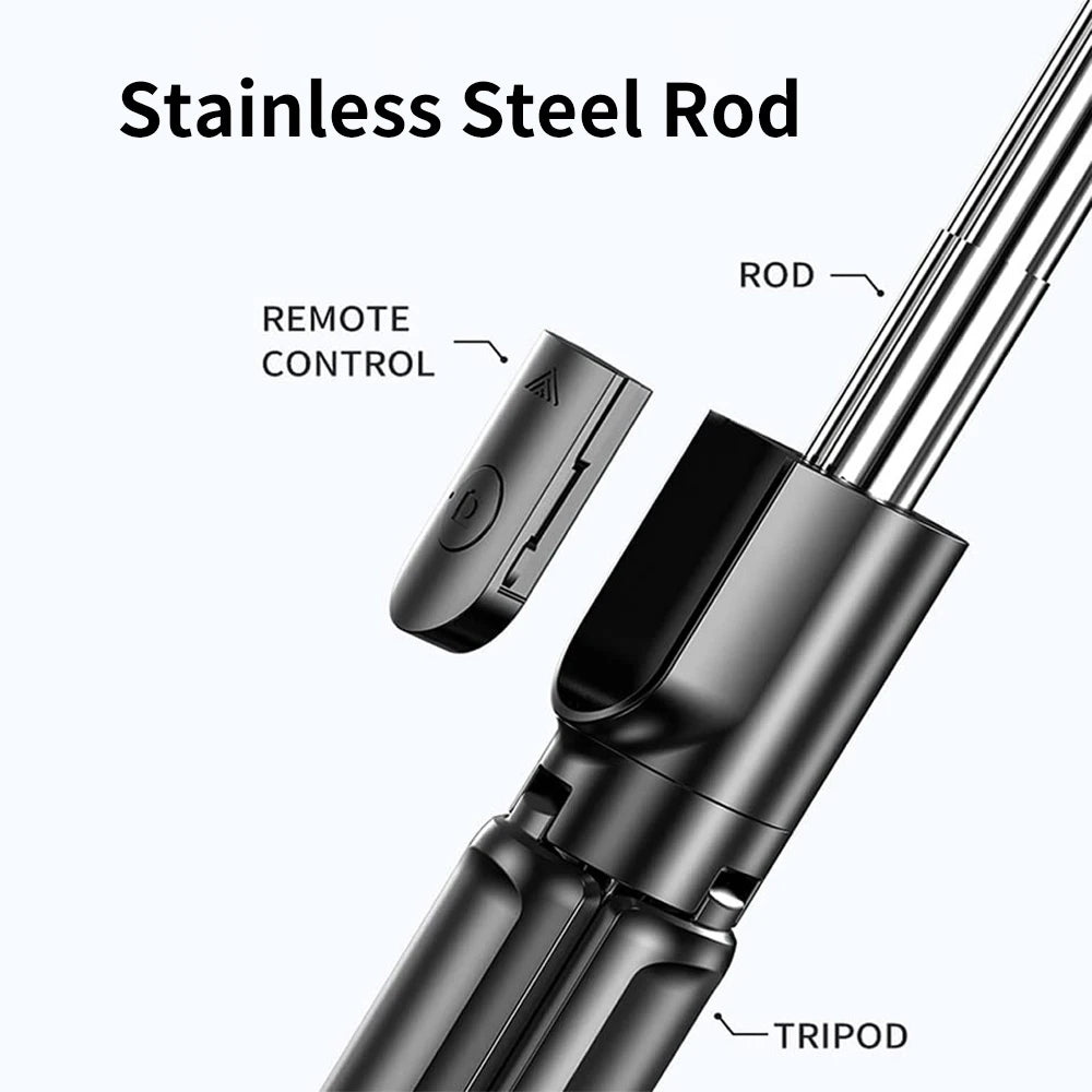 CrownQu Wireless Selfie Stick Tripod &ndash; Extendable with Bluetooth Remote