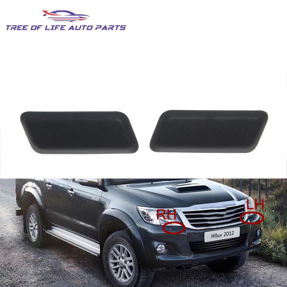 Osłony dysz spryskiwaczy reflektorów zestaw plastikowy lewy i prawy do Toyoty Hilux Pickup