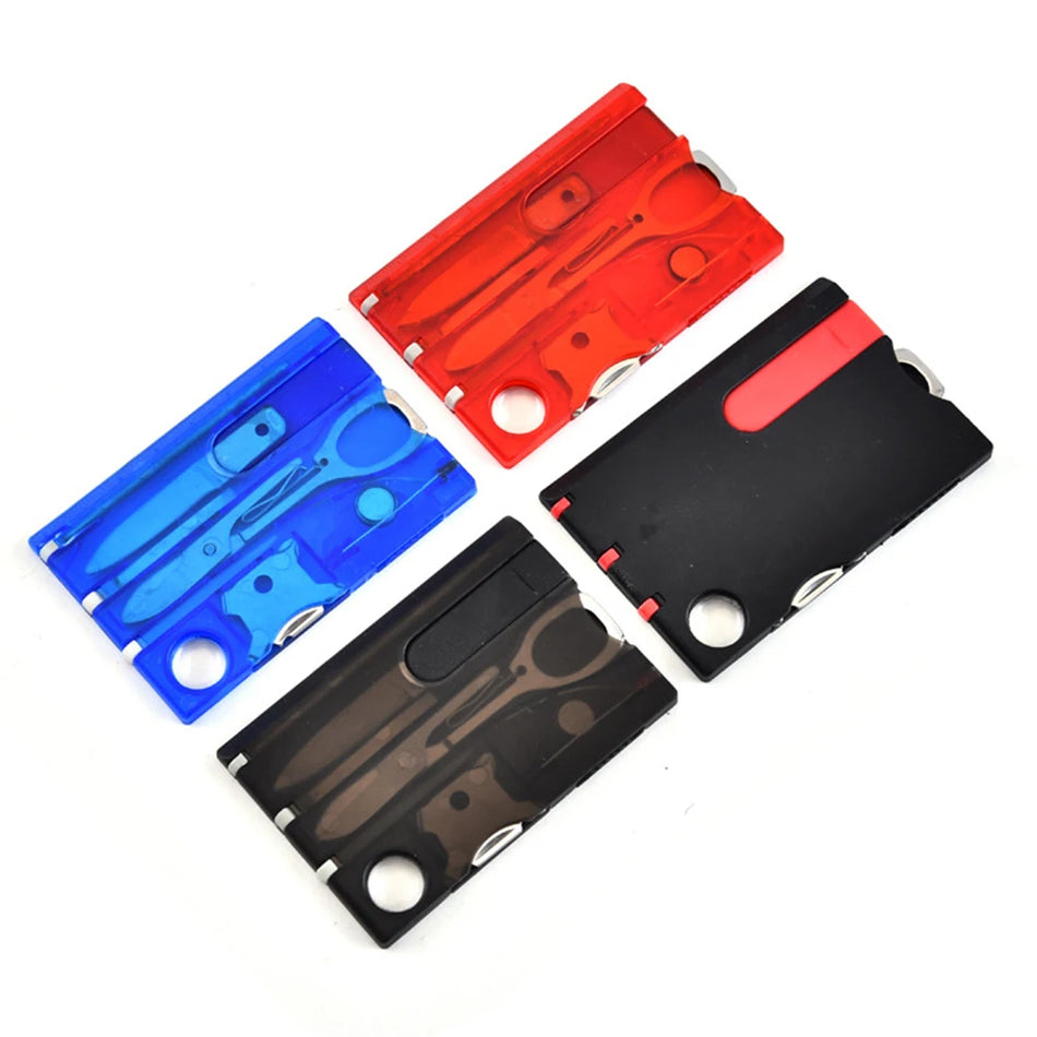 12-in-1 Portable Multi-Tool Card for Outdoor Survival and Camping
