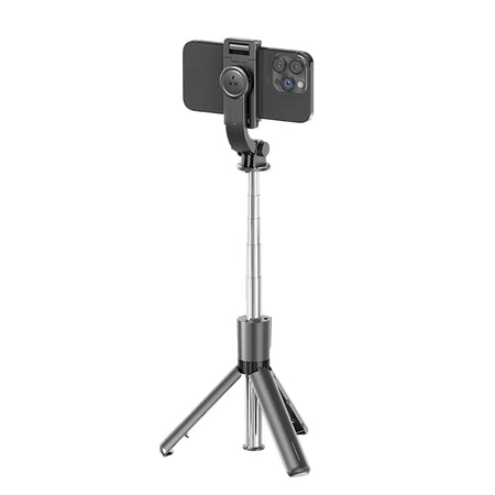 CrownQu Wireless Selfie Stick Tripod &ndash; 360 Degree Rotatable With Detachable Remote Black