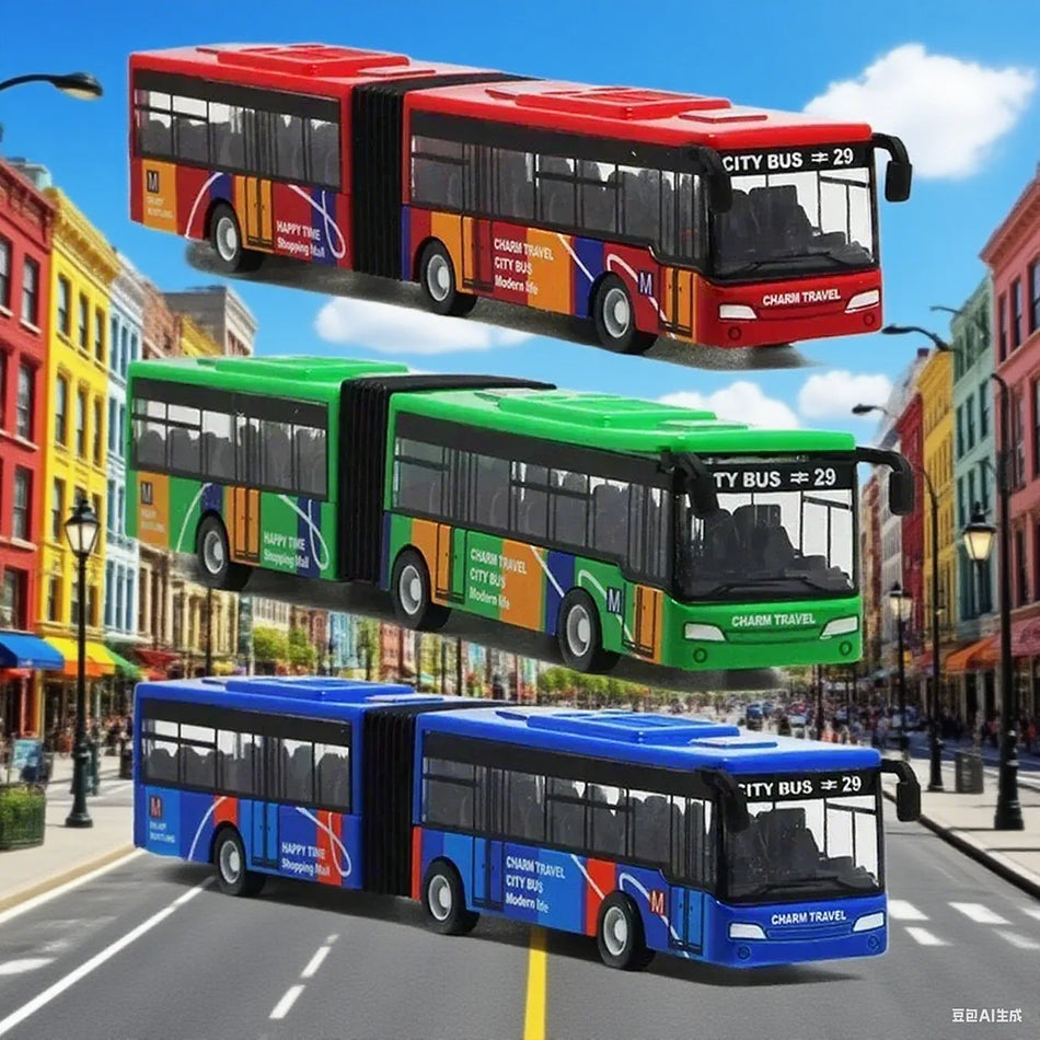 CONUSEA 1:64 Stadtbus Modellspielzeug, Legierung und ABS-Kunststoff, Rückziehauto