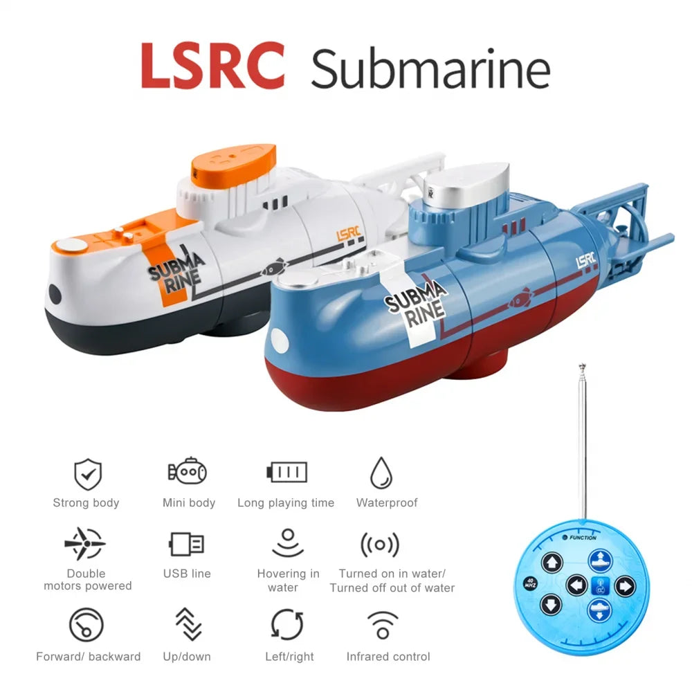 LSRC 6CH Mini RC Submarine &ndash; High Speed Waterproof LED