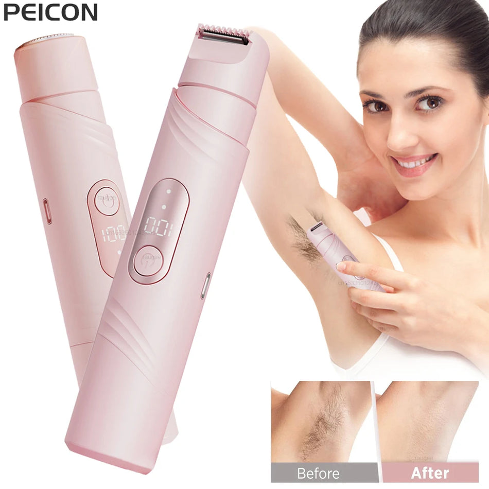 2-In-1 Electric Razor for Women, Body Epilator and Bikini Trimmer