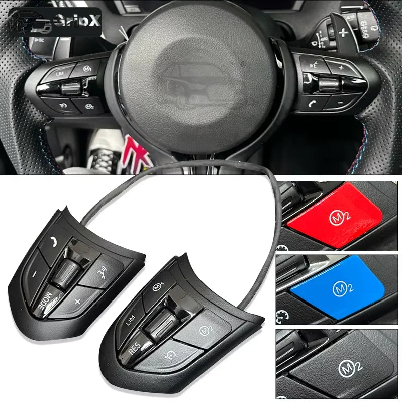 Pulsanti del Volante BMW M135i, Tipo D Rosso e Blu