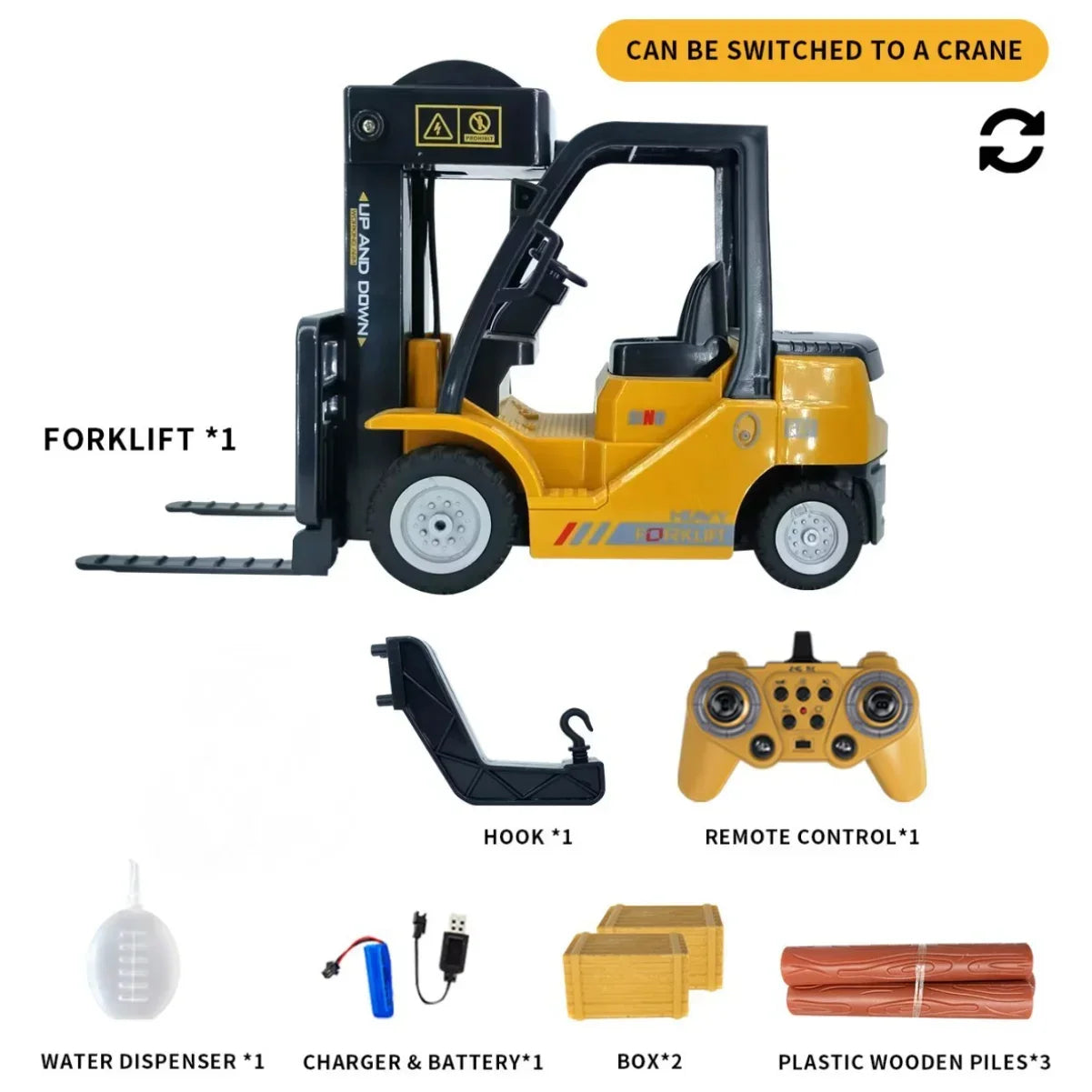 11Ch RC Car Forklift &ndash; Remote Control with Light and Music