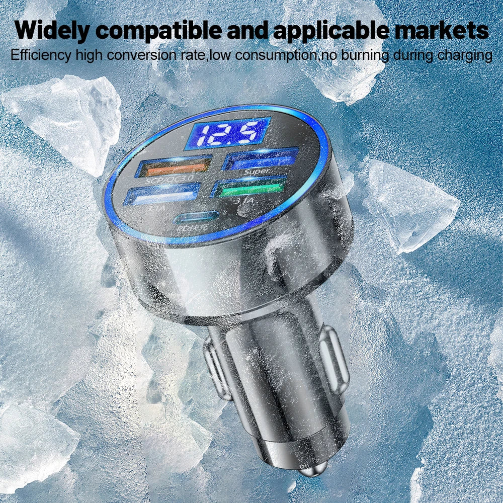 250W 5-Port Fast Charge Car Charger