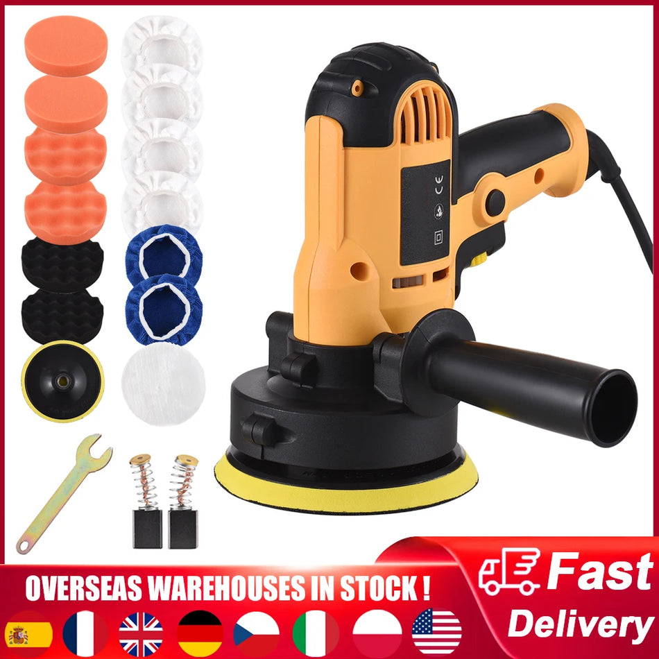 700W Car Polisher Kit With 125mm Disc And Pads And Bonnets