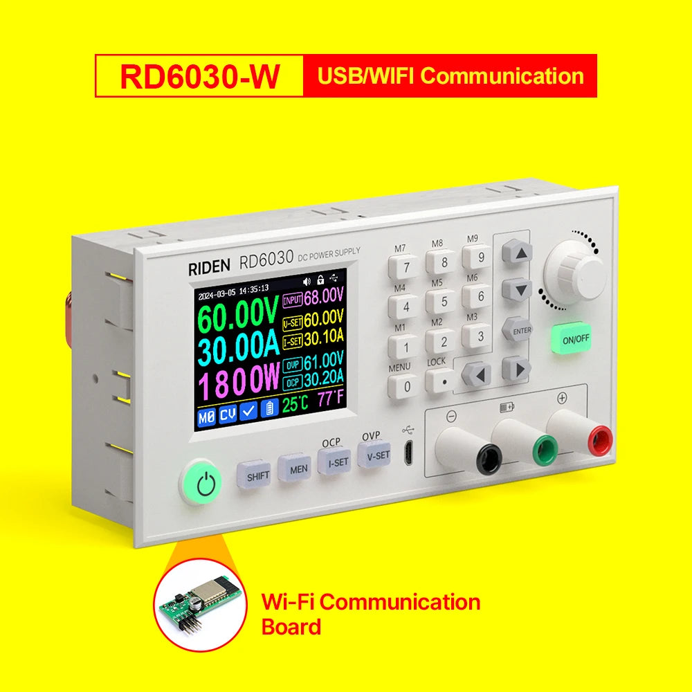 RD6030-W &ndash; 60V 30A Adjustable Buck Converter For Lab Use RD6030-W