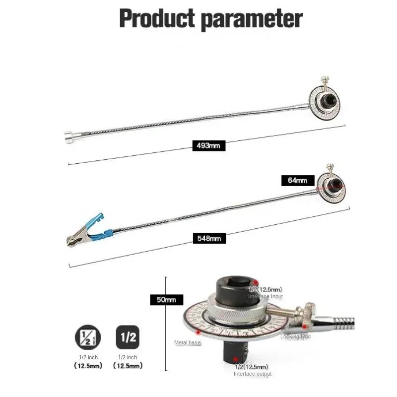 Professional Half Inch Drive Torque Angle Gauge &ndash; 360 Deg