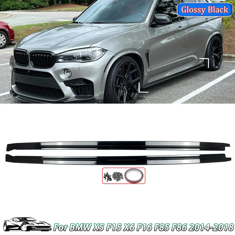 BMW F15 X5 and F16 X6 Side Skirt Extension, Gloss Black MagicKit