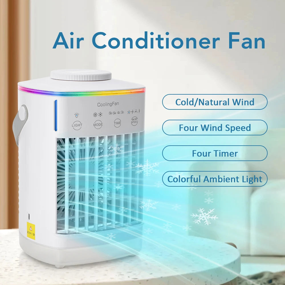 Portable USB Air Conditioner &amp; Evaporative Cooler with Humidifier