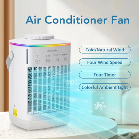 Portable USB Air Conditioner &amp; Evaporative Cooler with Humidifier