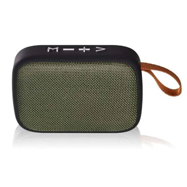 Fomscvka Mini Fabric Wireless Bluetooth Speaker with HiFi 3D Stereo Army Green