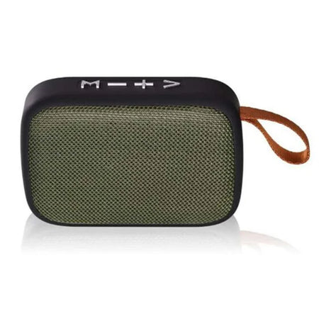 Fomscvka Mini Fabric Wireless Bluetooth Speaker with HiFi 3D Stereo Army Green
