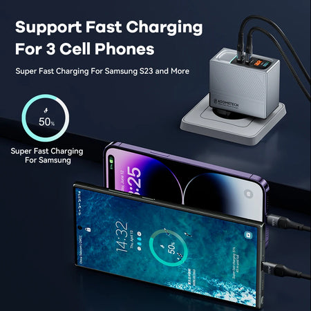 GaN USB Charger 100W &ndash; Ultra-Fast Charging for Multiple Devices