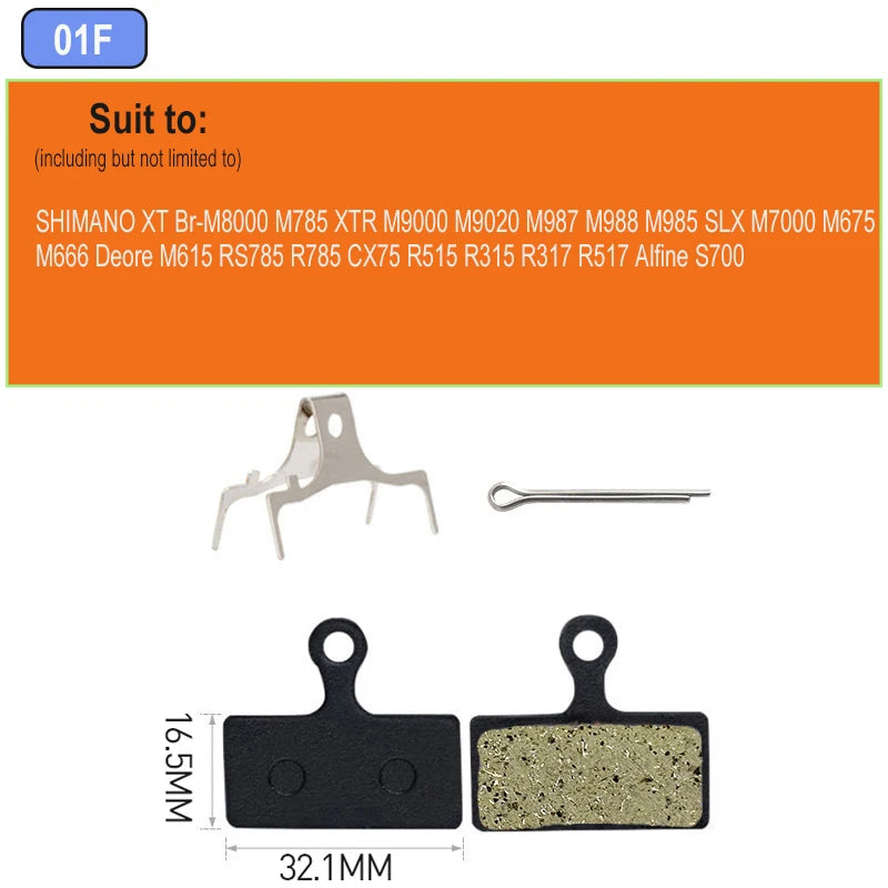 8Pairs Shimano M9000 Resin Disc Brake Pads &ndash; Durable Stop 8pairs 01F