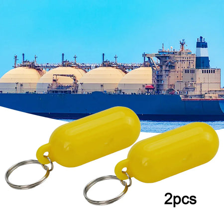Floating Keyring - 2pcs Buoyant Keychain for Marine &amp; Outdoor Activities Yellow