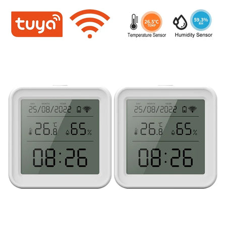 Tuya Zigbee Temperature Humidity Sensor &ndash; Voice Control WiFi 2PCS