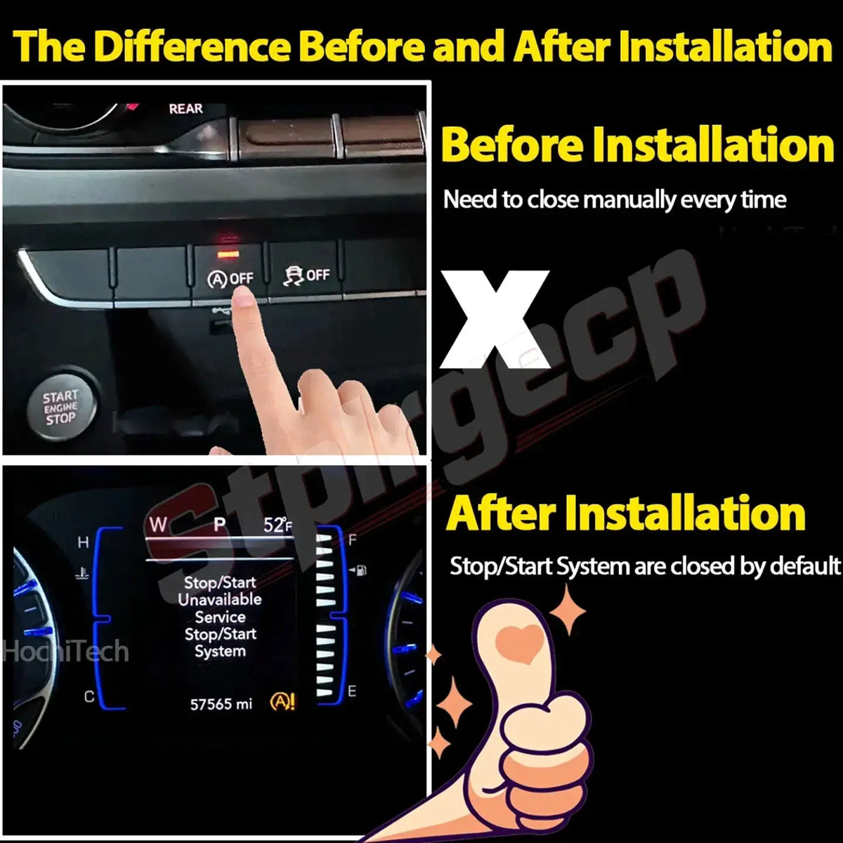 For Ford Ranger P375 RX 2019 2020 2021 2022 2023 Auto Canceller Automatic Stop Start Engine System Eliminator Closer Cable by InterCyprus Trading Ltd