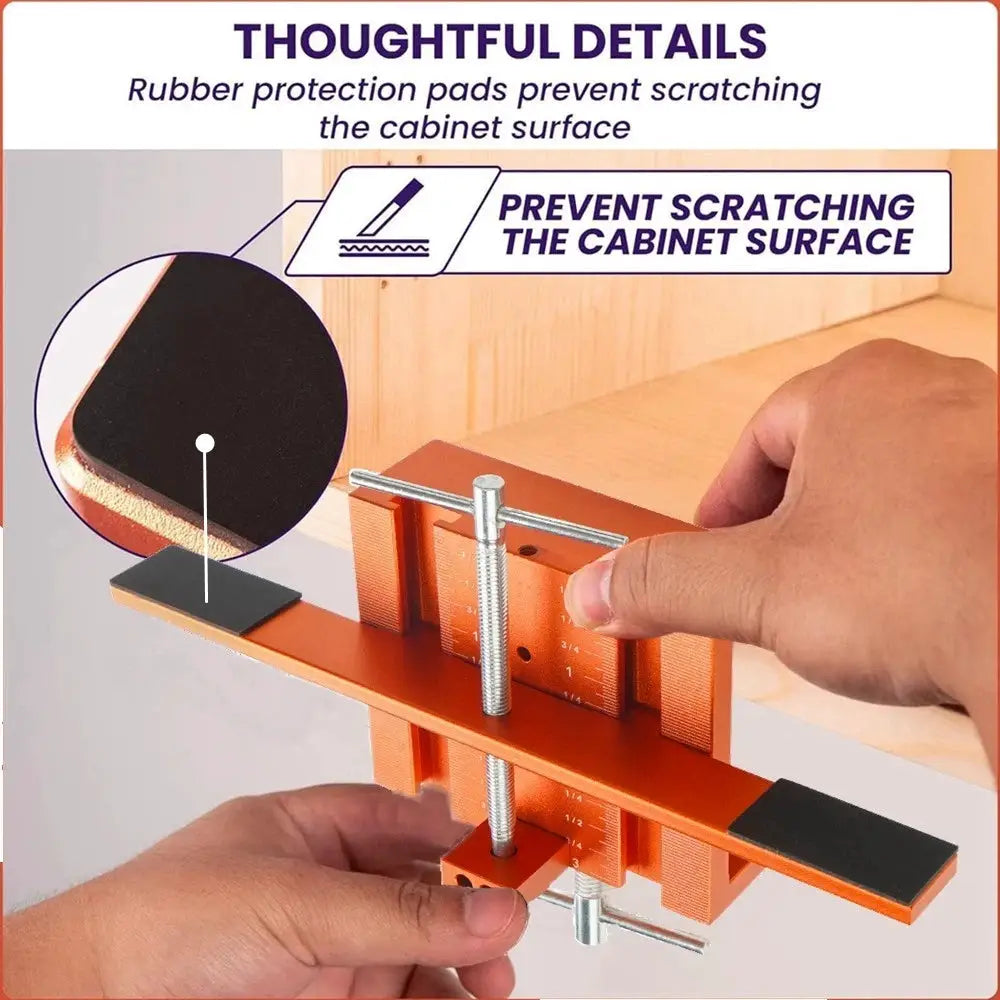 Cabinet Door Mounting Jig Aluminum Cabinet Hardware Jig Tool Punch Locator Drill Guide for Face Frame or Frameless Cabinets by InterCyprus Trading Ltd
