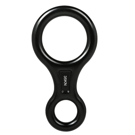 Figure 8 Small Climbing Descender Rappel Rings Outdoor Mountaineering Equipment Camping Portable Outdoor Elements Black / CN (Origin)