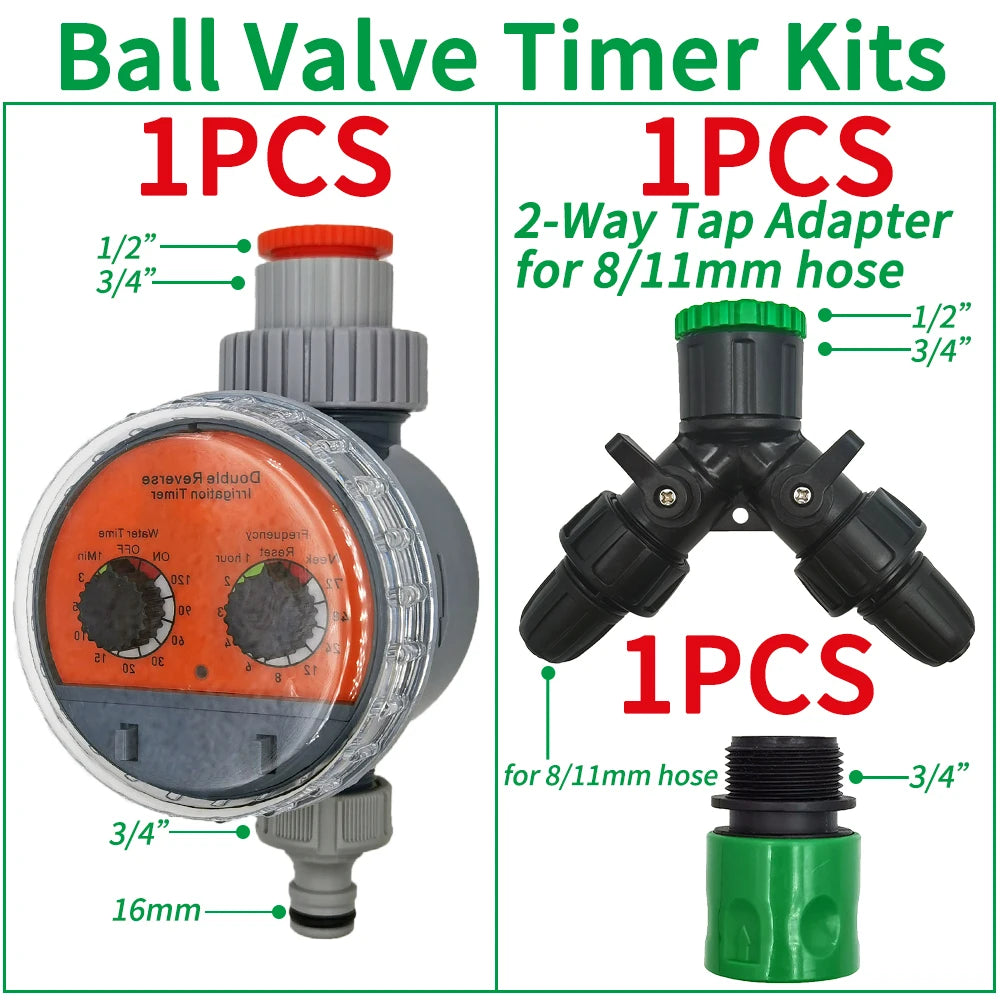 Oasis Garden Automatic Watering System &ndash; Solar Powered Ball Valve TImer-5