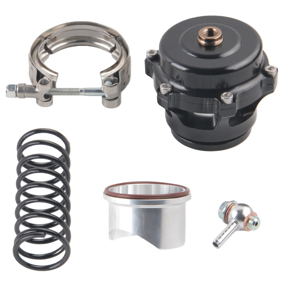 Válvula de Alívio Turbo V Band Universal de Alumínio 50mm com Porta de Descarga